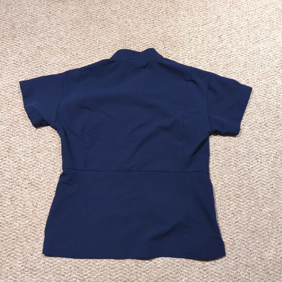 FIGS Casma Scrub Top Womens Medium Blue 3 Pocket Short Sleeve Medical Uniform - Picture 3 of 5